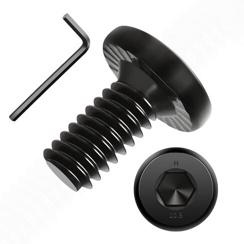 1/4-20 × 3/4 بوصة (25 حزمة) براغي ذات غطاء سداسي برأس مسطح، محرك FIXLINK Allen Hex Drive، ملولب بالكامل، رحلان كهربائي، يتضمن مفتاح ربط سداسي in Kuwait