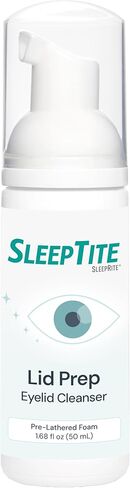منظف ​​الجفون SleepTite SleepRite® Lid Prep للعيون الجافة - رغوة مسبقة الرغوة لتنظيف الجفون والمكياج والزيوت وإزالة الحطام، آمن للعيون الحساسة 1.68 أونصة سائلة in Kuwait