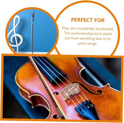 BESPORTBLE 2Pcs Violin Bow Replacement for Students Handmade Instrument Bow with Natural Horsehair for Practice and Training Balanced Design for Tone and Comfort in Saudi Arabia