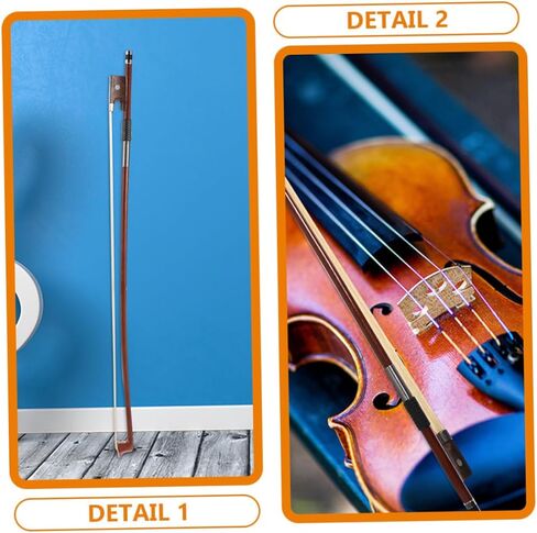 BESPORTBLE 2Pcs Violin Bow Replacement for Students Handmade Instrument Bow with Natural Horsehair for Practice and Training Balanced Design for Tone and Comfort in Saudi Arabia
