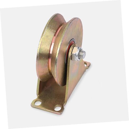 GLEAVI 4 Inch V-Shaped Bracket Cable Pulley Wheel with Ball Bearings Heavy Duty Wire Rope Pulley Block for Industrial Lifting Traction and Material Handling in Saudi Arabia