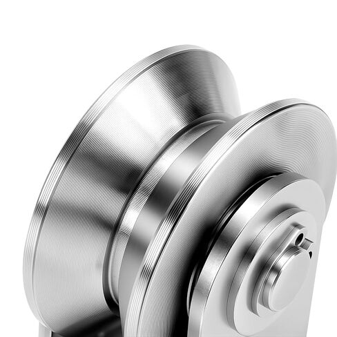 4 Pack 2 Inch V Groove Wheel, Stainless Steel Pulley Blocks V Groove Caster Double Bearings for Sliding Gate Rollers, Door and Window Tracks, 48MM in Saudi Arabia