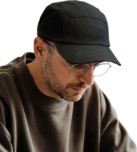 Clakllie Short Brim Baseball Fitted Cap Fashion 5 Panel Camp Caps Low Profile Dad Hat Snapback Hip Hop Cap Trucker Hats in Kuwait