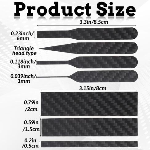 7 PCS Carbon Fiber Sanding Sticks, Hobby Model Making Tools, Professional Polishing Sanding Sticks for Sticky Sandpaper and Small Areas (3"×0.8",3"×0.6",3"×0.2", 4 Detail Boards) in Saudi Arabia