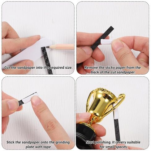 7 PCS Carbon Fiber Sanding Sticks, Hobby Model Making Tools, Professional Polishing Sanding Sticks for Sticky Sandpaper and Small Areas (3"×0.8",3"×0.6",3"×0.2", 4 Detail Boards) in Saudi Arabia