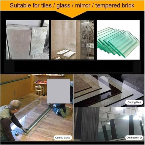 MIUYTRN 130 مللي متر قاطع الزجاج المحمول المهنية قاطع البلاط الزجاجي مقبض خشبي أداة لقطع العمل المنزلي الحديد الخشب cuicui in Kuwait