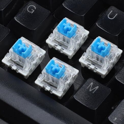 45 PCS Mechanical Keyboard Switches 3 Pin Blue Clicky Switches Dustproof Keyboard Clicker Keys Replacement for Gaming Keyboards in Saudi Arabia