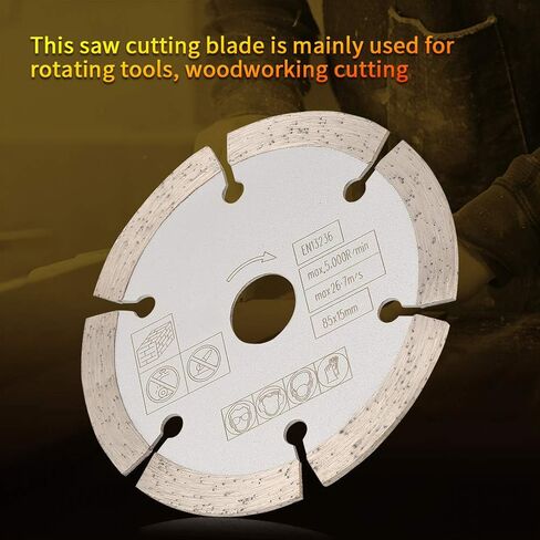 Professional Diamond Circular Saw 85mm x 15mm High Precision Wood Cutting Disc for Rotary Tools and Woodworking Projects Super Hard Durable Sharp Cutting Wheel in Saudi Arabia