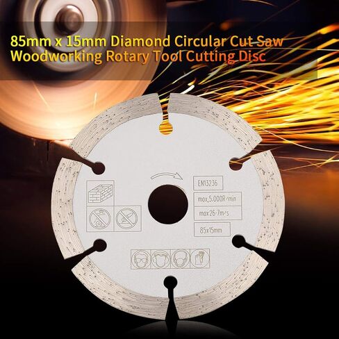 Professional Diamond Circular Saw 85mm x 15mm High Precision Wood Cutting Disc for Rotary Tools and Woodworking Projects Super Hard Durable Sharp Cutting Wheel in Saudi Arabia