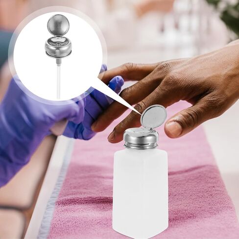 OUNONA Push Down Pump Bottle Caps 4-Pack 4.52In Alcohol Dispenser Lid Covers Universal Fit for Household Cleaning Supplies and Lab Bottles Durable Anti-Static Seal in Saudi Arabia