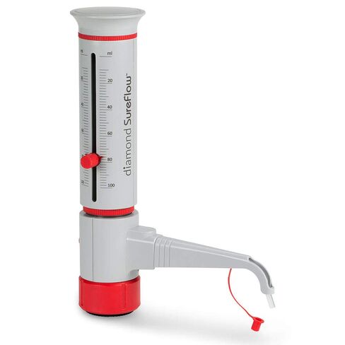 Globe Scientific GBTD-50 Bottle Top Dispenser Standard Diamond SureFlow, 5.0mL to 50.0mL, 1.0mL Increment, Each in Saudi Arabia