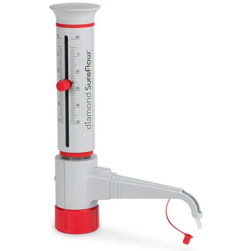 Globe Scientific GBTD-50 Bottle Top Dispenser Standard Diamond SureFlow, 5.0mL to 50.0mL, 1.0mL Increment, Each in Saudi Arabia