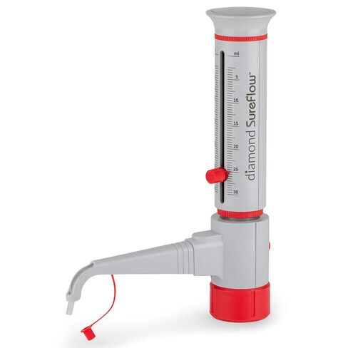 Globe Scientific GBTD-50 Bottle Top Dispenser Standard Diamond SureFlow, 5.0mL to 50.0mL, 1.0mL Increment, Each in Saudi Arabia