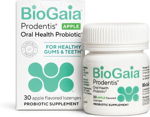 BioGaia Prodentis | Oral Probiotics | Promotes Healthy Gums & Teeth | Defends Against Bad Breath & Dental Problems | Improves Oral Health | Mint Flavored | 30 Dental Probiotic Lozenges in Kuwait