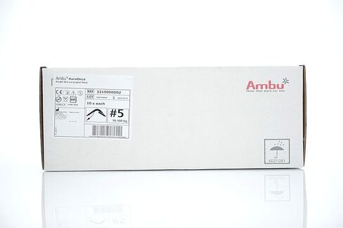 أقنعة AMBU AURAONCE LARYNGEAL، للبالغين، مقاس 5، سيليكون أزرق، 321500000U (علبة مكونة من 10) in Kuwait