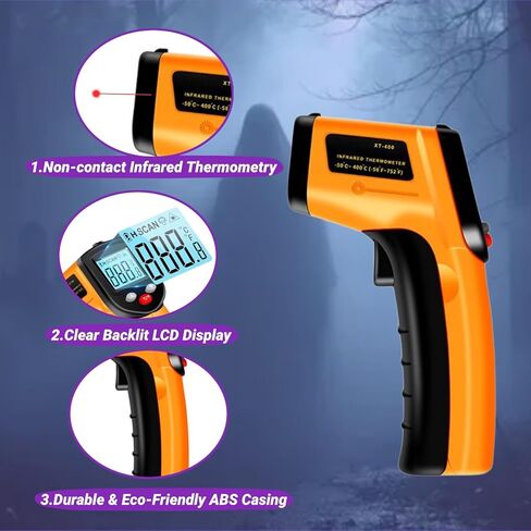 12 in 1 Ghost Hunting Equipment kit,Complete Paranormal Investigation Set with Ghost Box,Temperature Gun,emf Meter,EVP Recorder,uv Flashlight,dowsing rods,cat Balls,Speaker and Blindfold in Kuwait