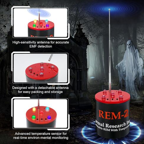 معدات صيد الأشباح EMF+ATDD، مراقبة خوارق - كاشف EMF ودرجة الحرارة الاحترافي، هوائي أكثر حساسية بنسبة 40%، 5 مستويات قابلة للتعديل، معايرة تلقائية (إصدار مطور) in Kuwait