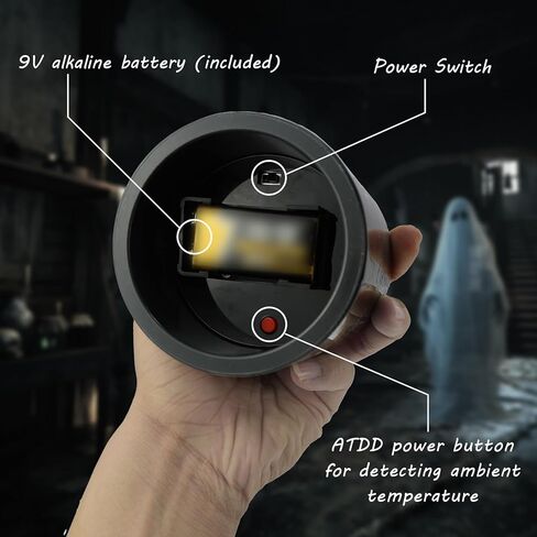 معدات صيد الأشباح EMF+ATDD، مراقبة خوارق - كاشف EMF ودرجة الحرارة الاحترافي، هوائي أكثر حساسية بنسبة 40%، 5 مستويات قابلة للتعديل، معايرة تلقائية (إصدار مطور) in Kuwait