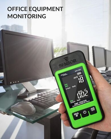 EMF Detector for Home & Office – EMF-802 by VVV-Group | Electric & Magnetic Field Meter with Real-Time Alerts, Avg/Peak Modes, Safety Indicator in Kuwait