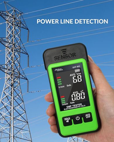 EMF Detector for Home & Office – EMF-802 by VVV-Group | Electric & Magnetic Field Meter with Real-Time Alerts, Avg/Peak Modes, Safety Indicator in Kuwait
