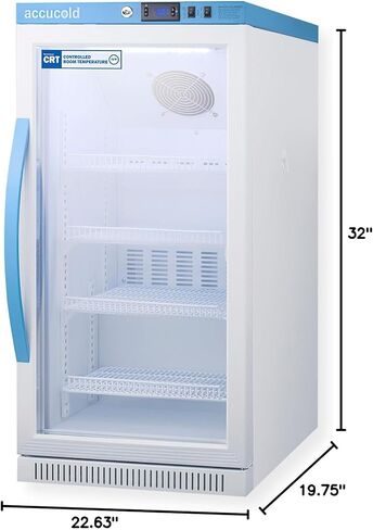 Summit Appliance Accucold ARG31PVBIADA-CRT 2.83 Cu.Ft. Upright Controlled Room Temperature Cabinet, ADA Height; Automatic Defrost; Open door Alarm; Password Protection; Durable Interior in Saudi Arabia