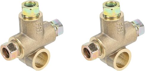 2 PCS 3 Way T shape Brake Tee With 3 Male Nuts Short Union M10 3/16in Pipe 10mm Elbow Connector Replacement Inverted Tee in Saudi Arabia