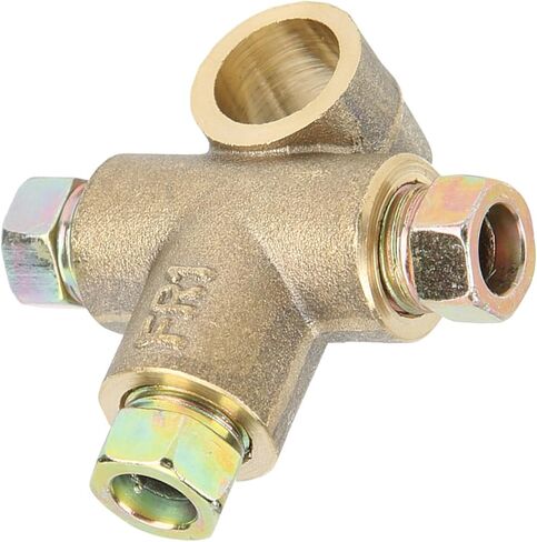 2 PCS 3 Way T shape Brake Tee With 3 Male Nuts Short Union M10 3/16in Pipe 10mm Elbow Connector Replacement Inverted Tee in Saudi Arabia