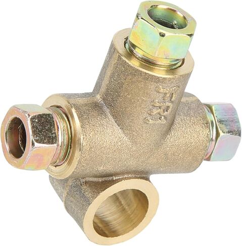 2 PCS 3 Way T shape Brake Tee With 3 Male Nuts Short Union M10 3/16in Pipe 10mm Elbow Connector Replacement Inverted Tee in Saudi Arabia