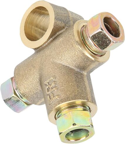 2 PCS 3 Way T shape Brake Tee With 3 Male Nuts Short Union M10 3/16in Pipe 10mm Elbow Connector Replacement Inverted Tee in Saudi Arabia