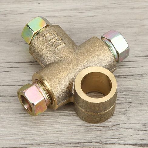 2 PCS 3 Way T shape Brake Tee With 3 Male Nuts Short Union M10 3/16in Pipe 10mm Elbow Connector Replacement Inverted Tee in Saudi Arabia
