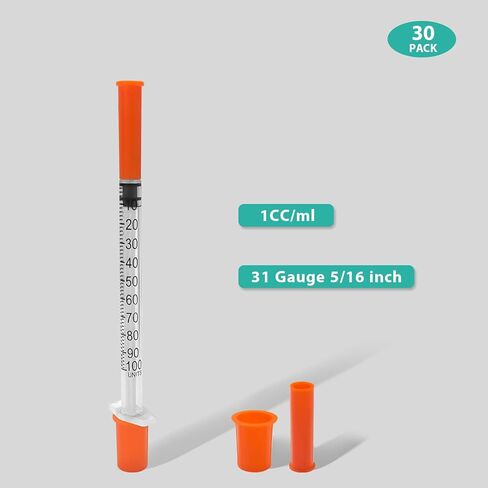 1 مل 31 جرام 5/16 بوصة 8 مم جيرينجا، أدوات مختبر U-100، مغلفة بشكل فردي، عبوة من 30 قطعة in Kuwait