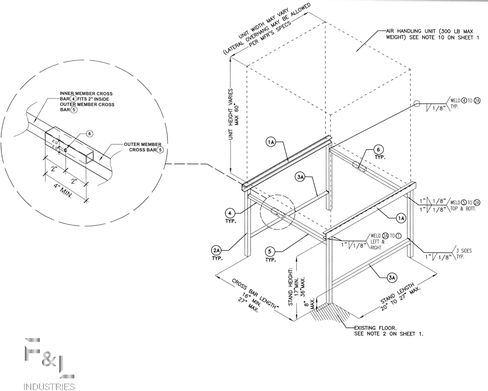 F&L Heavy-Duty Aluminum Air Handler Stand– High-Efficiency HVAC Unit for Superior Air Circulation – Corrosion-Resistant, Durable & Energy-Efficient for Home & Commercial Use (24" Tall 22" Deep L) in Kuwait