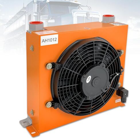 AH1012T-CA 120W 12VDC 100L/min Industrial Hydraulic Oil Cooler Flow Fan Radiator with Precise Welding & Efficient Fan Replace # AH1012T in Kuwait