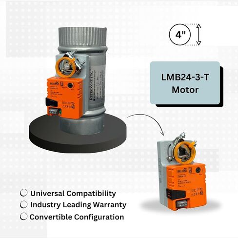 مخمد دائري Retrozone™ SuperDuty مقاس 4 بوصات - فتح/إغلاق كهربائي (SD-04) - ضمان لمدة 5 سنوات - الشحن في نفس اليوم عادةً in Kuwait