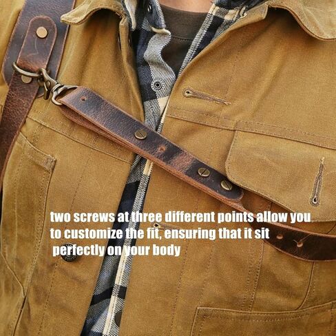 Vintage Leather 3 Point Slinger for Camera, Camera Harness with Adjustable Crossbody Shoulder Strap for DSLR/SLR, Solid Brass Hardware & Buffalo Leather Camera Strap for Photographers in Kuwait