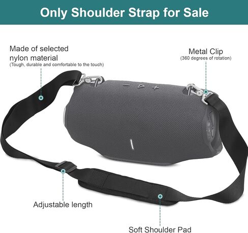 Shoulder Strap Compatible with Certain Modelsof Portable Bluetooth Speakers, Shoulder Strap Replacement, Non-slip Carrying Strap for Portable Bluetooth Speakers in Kuwait