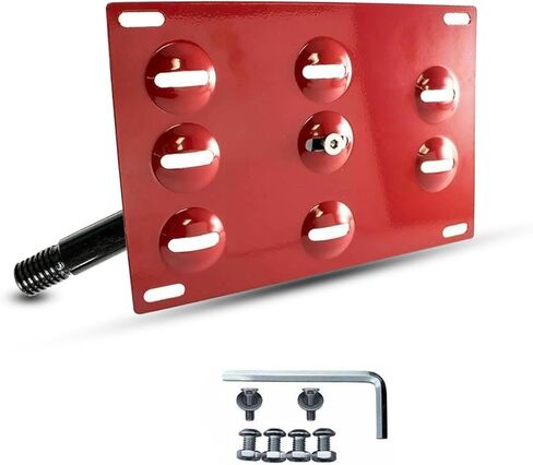 Xotic Tech Tow Hook لوحة الترخيص المسمار على دعامة التثبيت المتوافقة مع Jaguar XF 2009-up، XE 2017-up (أسود) in Kuwait