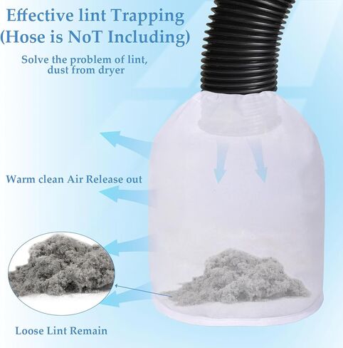 4 Pack Dryer Vent Lint Catcher Bags, Lint Trap Catcher for Dryer Vent, Indoor Outdoor Dryer Lint Catcher Trap and Filter, Dust Catching for Ventless Dryer Vent to Capturing Lint and Dust in Saudi Arabia