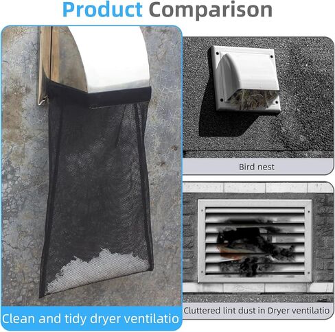 Dryer Lint Catcher 3-Pack: Reusable Outdoor Lint Trap for Dryer Ventilation with Sticky Strips - Lint Collector for Dryer to Enhance Efficiency in Saudi Arabia