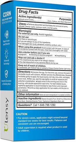 سائل مزيل الذرة لأصابع القدم: 20 مل حمض الساليسيليك لإزالة ثآليل مسامير القدم في العمل بالمنزل - آمن للأطفال والمراهقين والكبار وكبار السن والرياضيين والعدائين والعمال والرجال والنساء in Kuwait