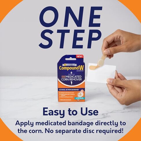 ضمادات الذرة الطبية لإزالة الذرة بخطوة واحدة من مركب دبليو الغروانية المائية مع حمض الساليسيليك، عدد 8 in Kuwait