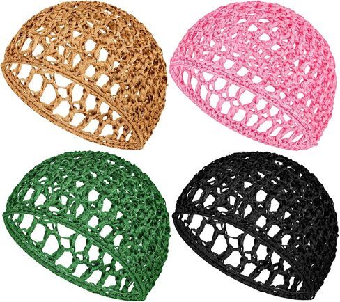 شبكة الكروشيه الشعر صافي التفاف كاب للنساء الشعر شبكة الشعر يلتف رايون متماسكة سنود قبعة in Kuwait