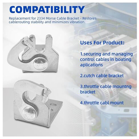 2334 Morse Cable Bracket, Throttle Cable Bracket，Clutch Cable Mounting Bracket for Automotive, Universal Carburetor Linkage Plate 2Pcs in Kuwait