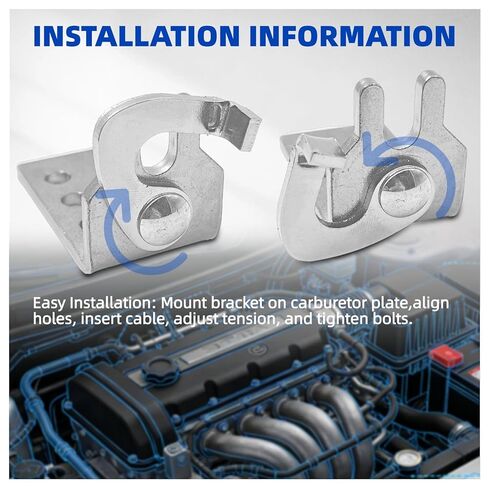 2334 Morse Cable Bracket, Throttle Cable Bracket，Clutch Cable Mounting Bracket for Automotive, Universal Carburetor Linkage Plate 2Pcs in Kuwait