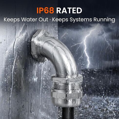 QILIPSU M25 304 Stainless Steel 90 Degree Cable Gland, IP68 Waterproof Right Angle Strain Relief for Electrical Enclosures, Outdoor Wiring and EV Charging in Kuwait