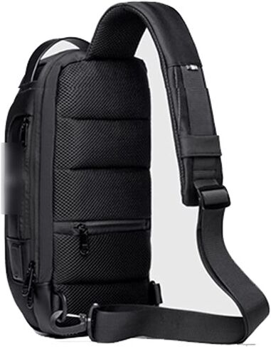 Messenger Bags Men's Waterproof USB Oxford Crossbody Bag Anti-Theft Shoulder Sling Multifunction Short Travel Chest Pack for Male(C) in Kuwait