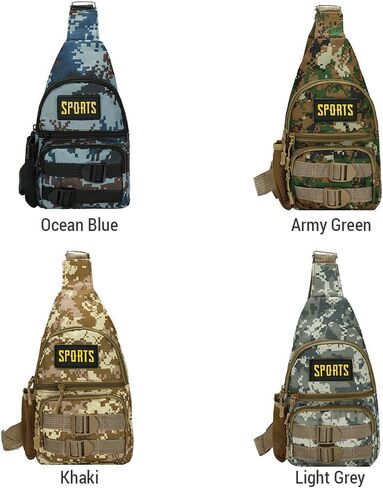 حقيبة الصدر المموهة متعددة الجيوب ذات سعة كبيرة للتخييم في الهواء الطلق والمشي لمسافات طويلة in Kuwait