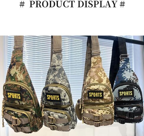 حقيبة الصدر المموهة متعددة الجيوب ذات سعة كبيرة للتخييم في الهواء الطلق والمشي لمسافات طويلة in Kuwait