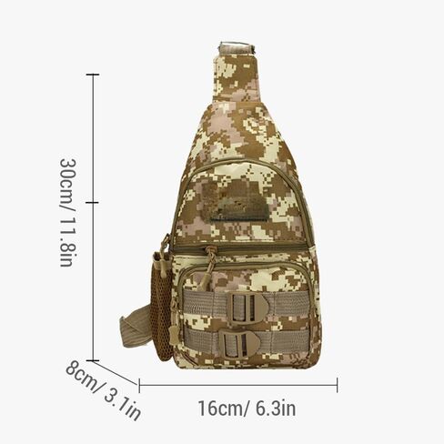 حقيبة الصدر المموهة متعددة الجيوب ذات سعة كبيرة للتخييم في الهواء الطلق والمشي لمسافات طويلة in Kuwait