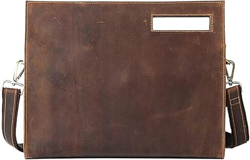 حقيبة ساع جلد طبيعي للرجال موضة رجل مجنون الحصان جلد البقر حقيبة يد ريترو الذكور حقيبة حقيبة سفر حقائب اليد in Kuwait